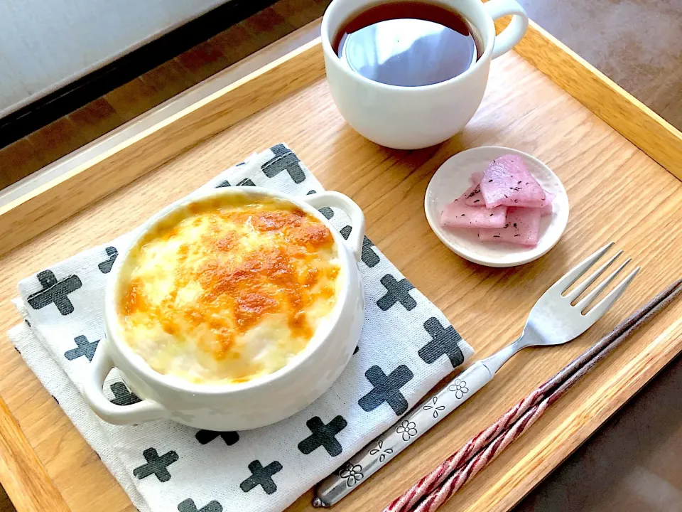 ドリアでささっと済ませた朝ごはん🌤|翡翠さん