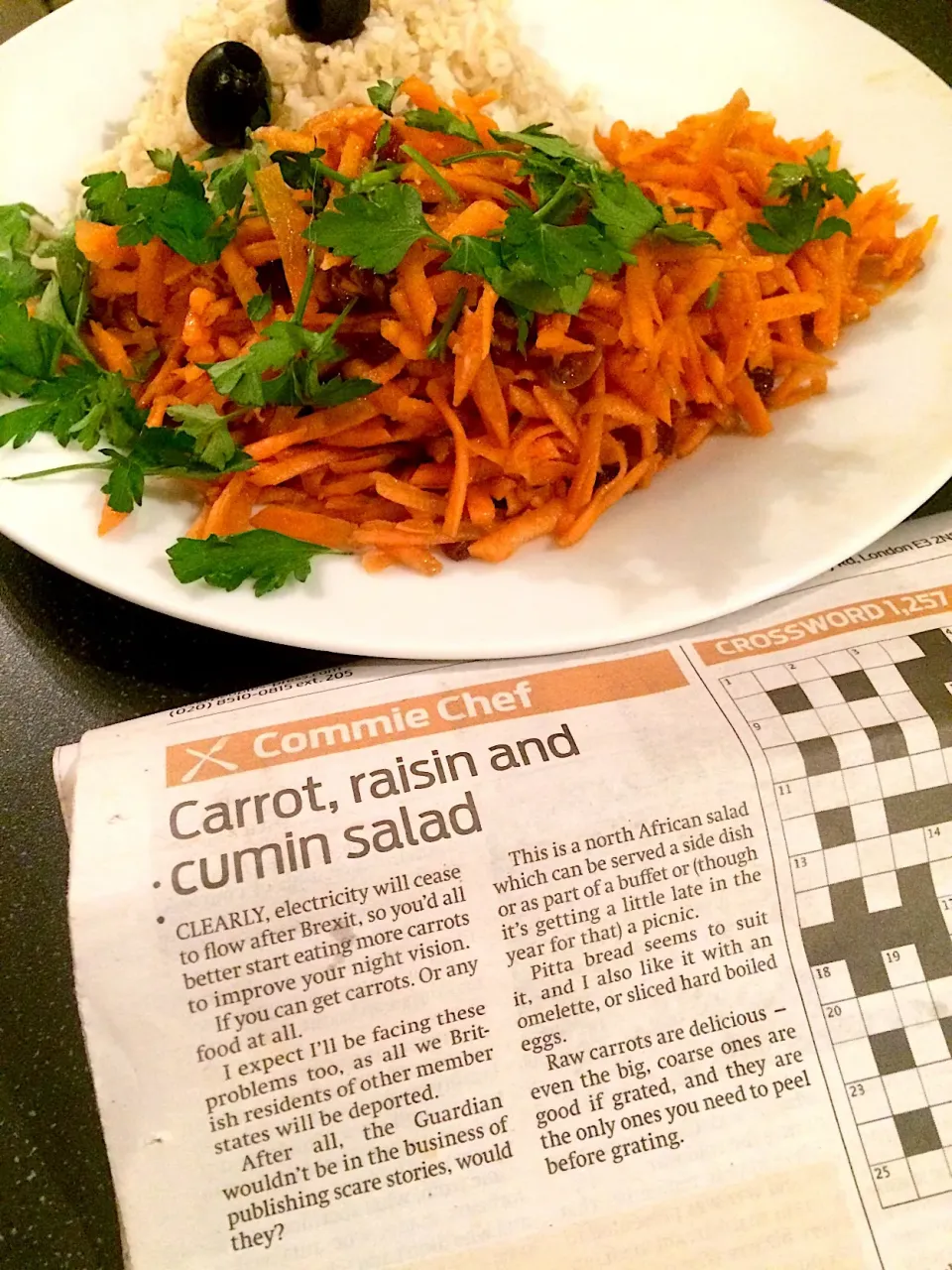 Carrot, raisin & cumin salad (Morning Star Commie Chef recipe)|Nick Hiderさん