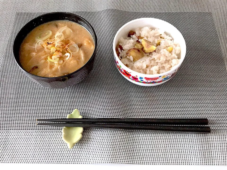 栗ご飯と山形の納豆汁 郷土料理|ホッシーさん