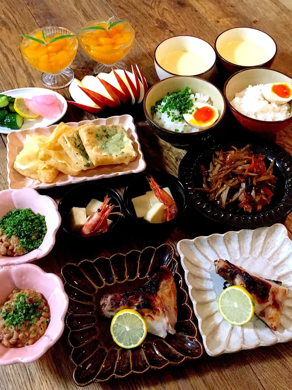 Snapdishの料理写真:今日のこどもごはん〜鰤カマ焼き✨きんぴらごぼう✨コーンスープ✨アガーでみかんゼリーなど🍊|加藤よしえさん