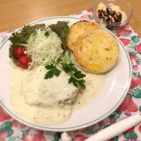 Snapdishの料理写真:アリゴ風チーズハンバーグ|かんこさん