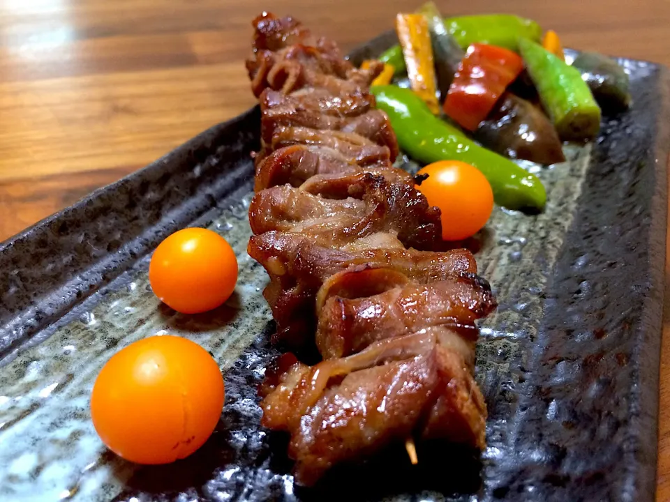 豚タン活用🐷 切り込みタレ漬け串焼きがあれあら💘💐|ぱぴこ家さん