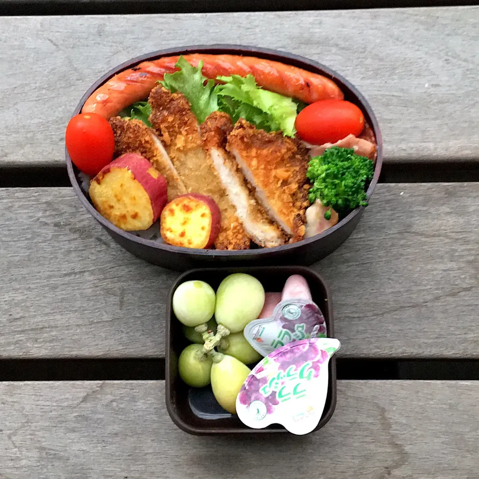 Snapdishの料理写真:#曲げわっぱ弁当  #男子高校生弁当  #のっけ弁当|さい。さん