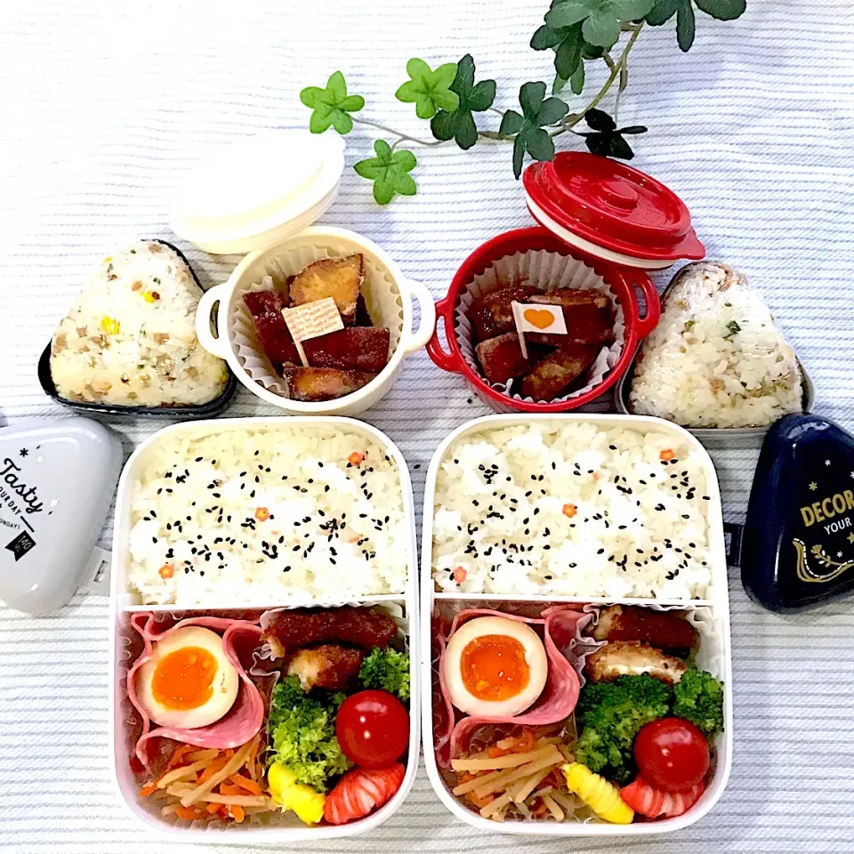 #双子弁当 #部活弁当 #高校生弁当|ミカさん