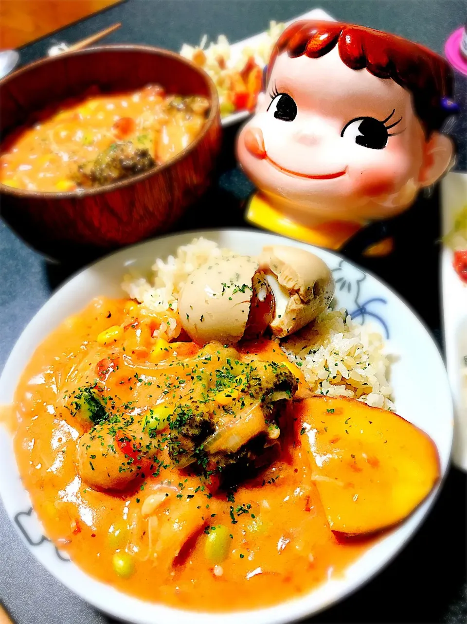 トマト缶で濃厚♡豆乳トマトクリームシチュー。|ぽき。さん