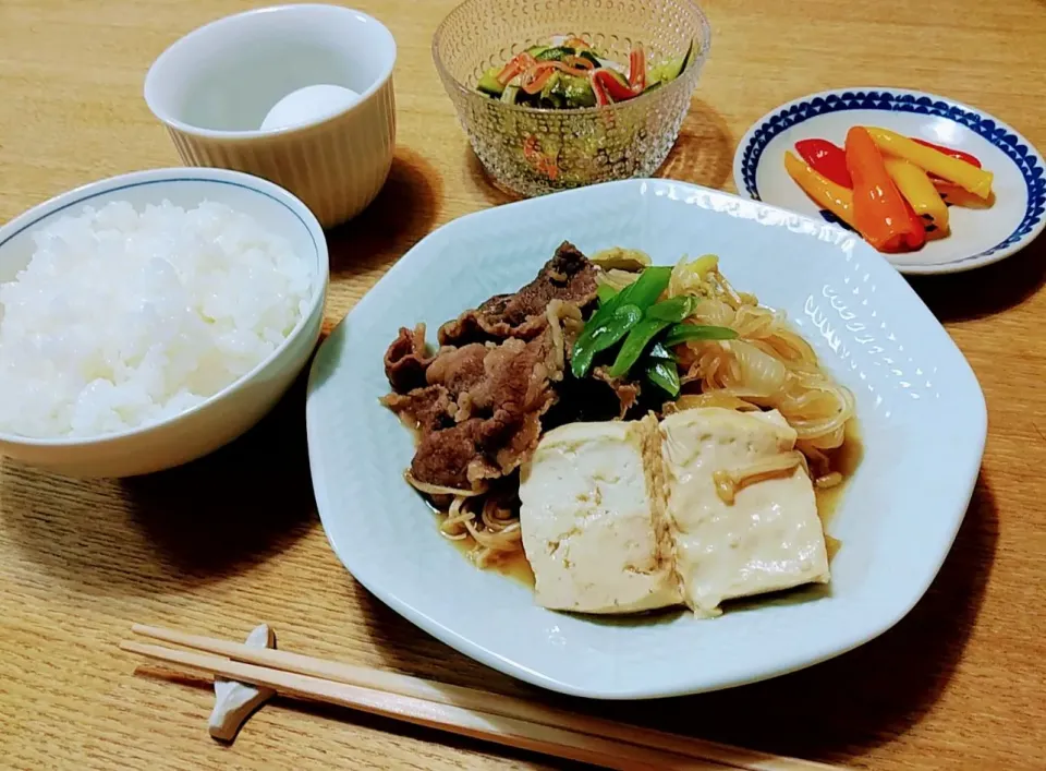 すき焼き風肉豆腐😋|takakoさん