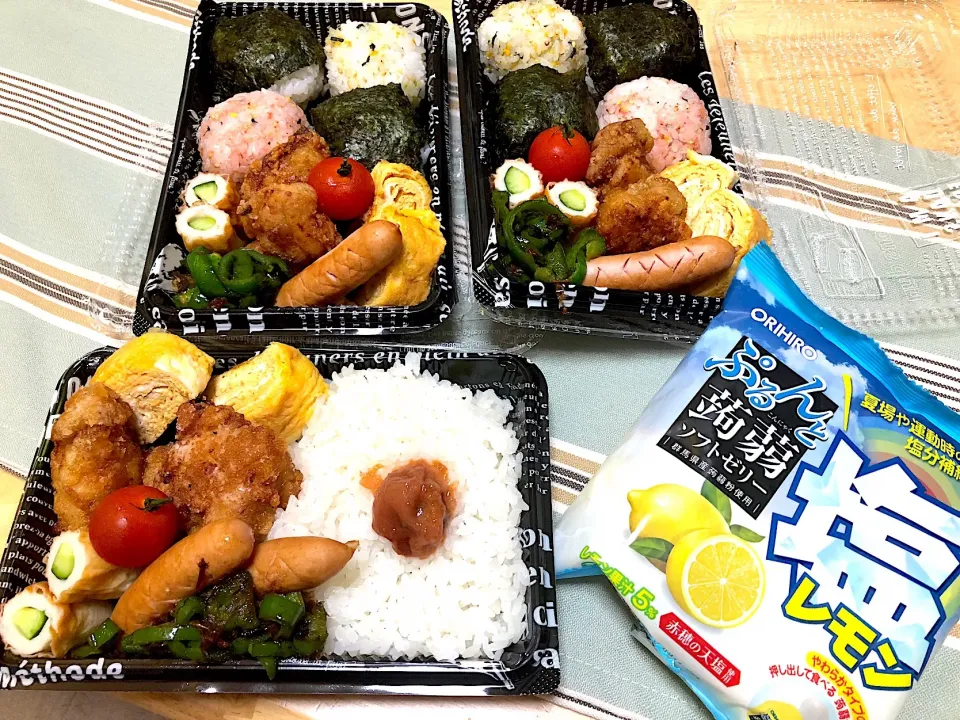 Snapdishの料理写真:お弁当３つ|Chihiroさん