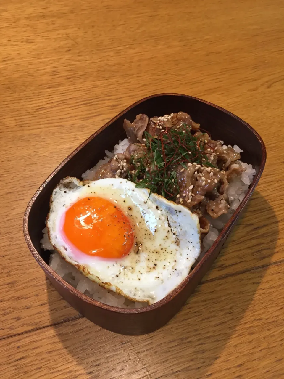 高校生息子のお弁当  プルコギ丼 #わっぱ弁当|まつださんさん