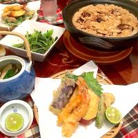 #松茸料理#松茸尽くし#松茸ご飯#土瓶蒸し#焼き松茸天麩羅
