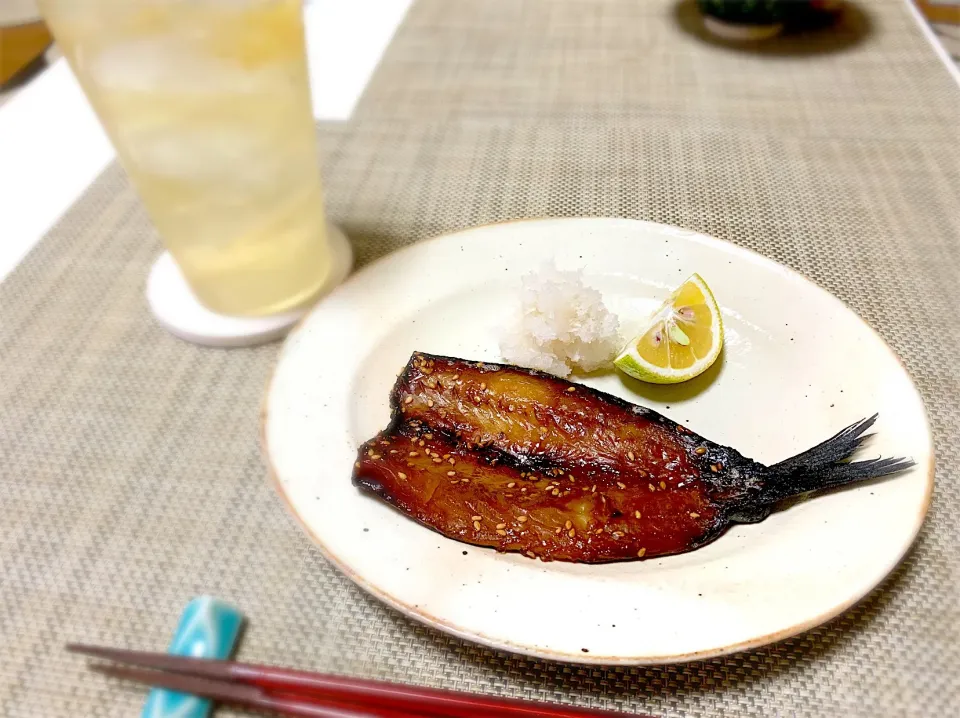 ばんごはん。カマスのみりん干しとハイボール！|yukiさん