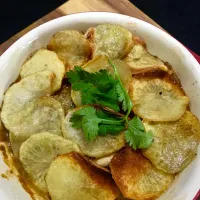 Butter Chicken Masala with Baked Potatoes