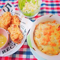 Snapdishの料理写真:グラタン&チキンナゲット🎵|Atsukoさん