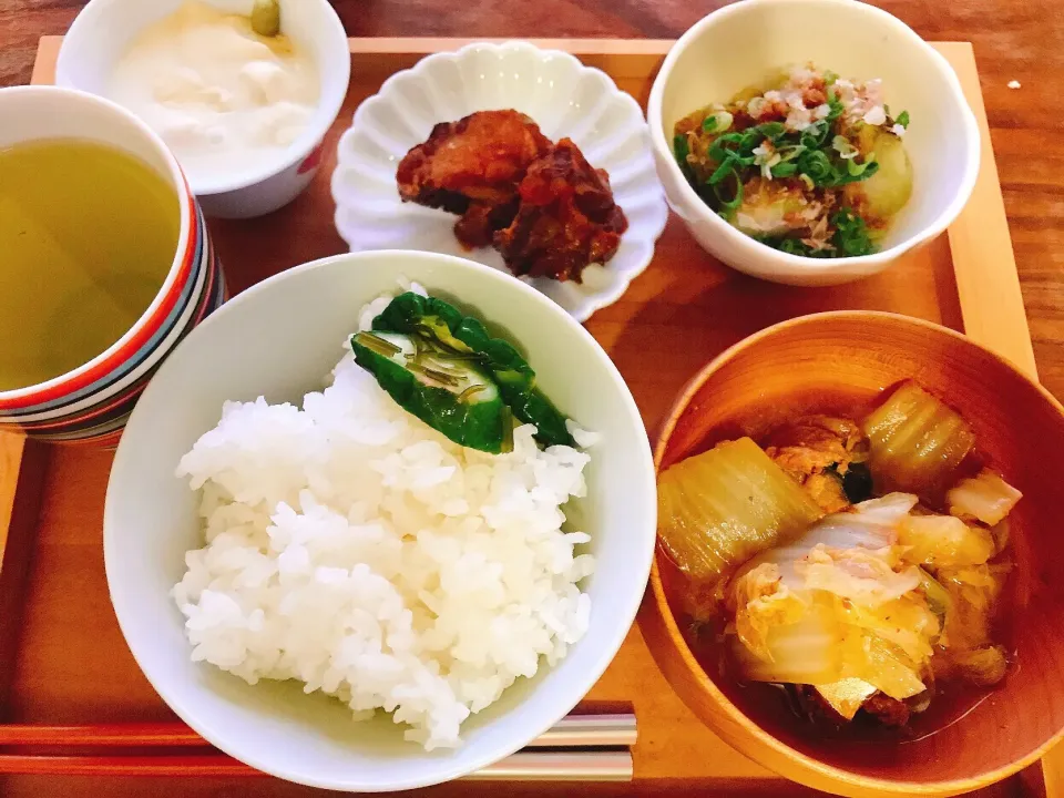 鯖缶と白菜煮定食|tocoさん