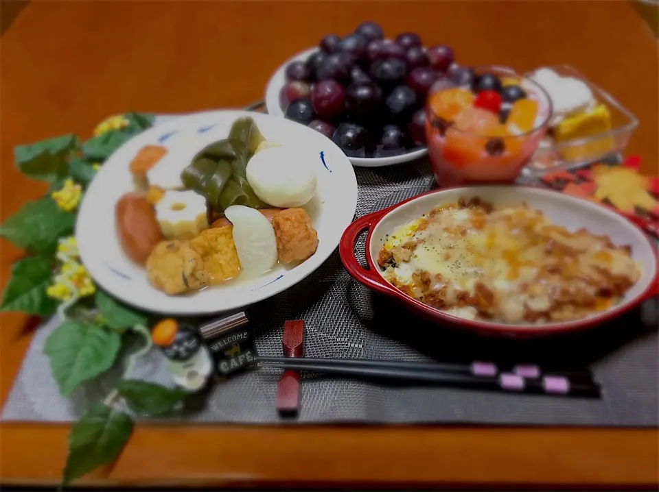 残り物整理の晩ご飯🤣|バシュランさん