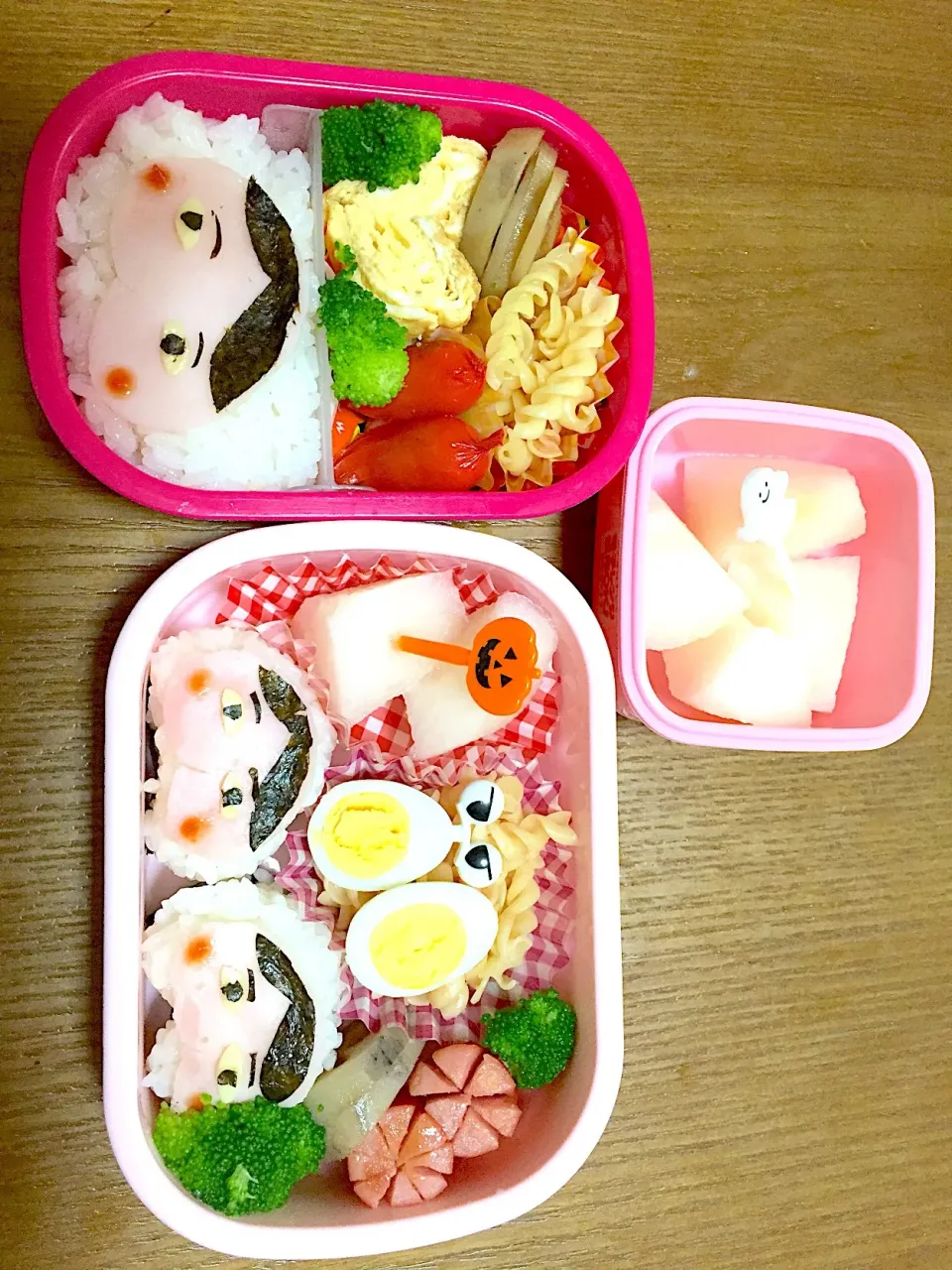 Snapdishの料理写真:姉妹のお弁当🍙おしりたんてい|おにぎりさん