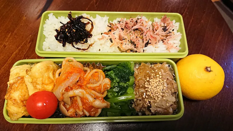 牛皿弁当（新米）
 #今日のお弁当|りょーさん