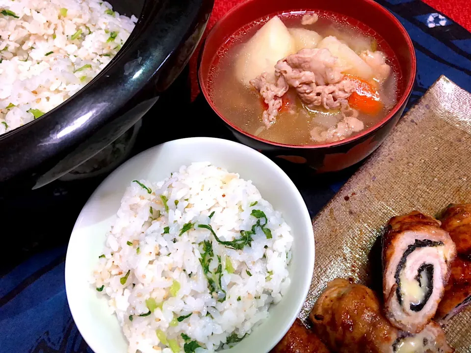 かまどさん電気で炊く 大根葉飯|Cuisineさん