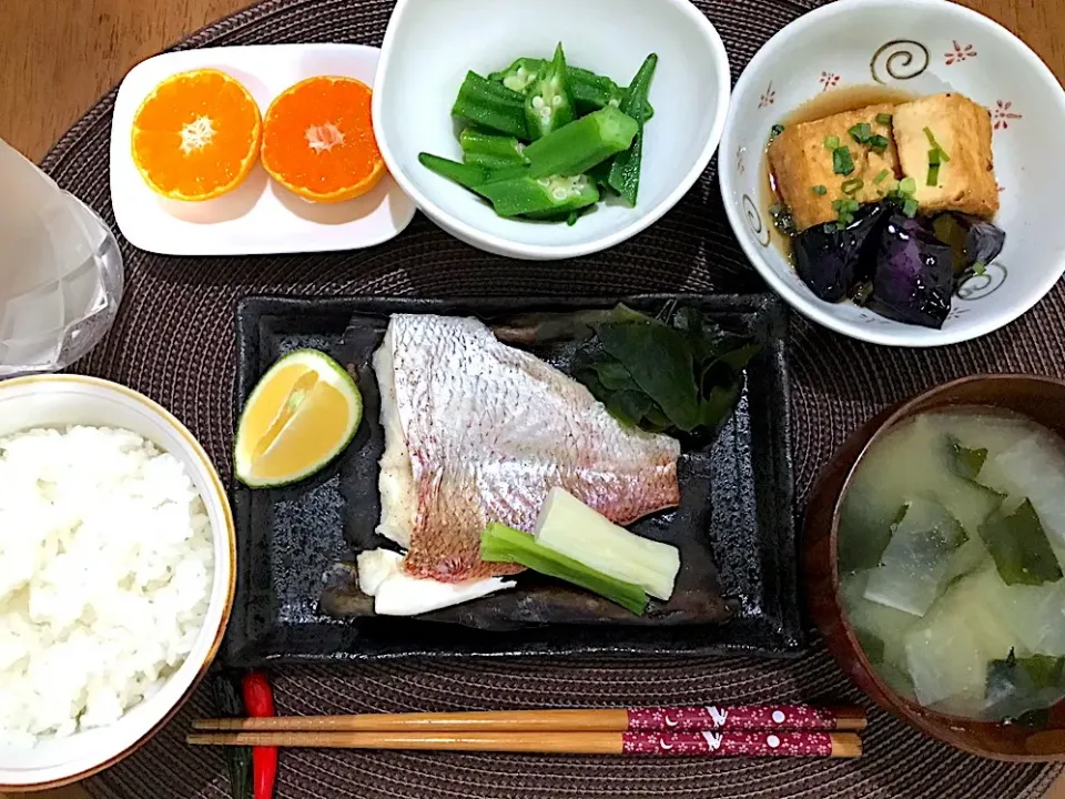 鯛の酒蒸し定食|ゆうかさんさん