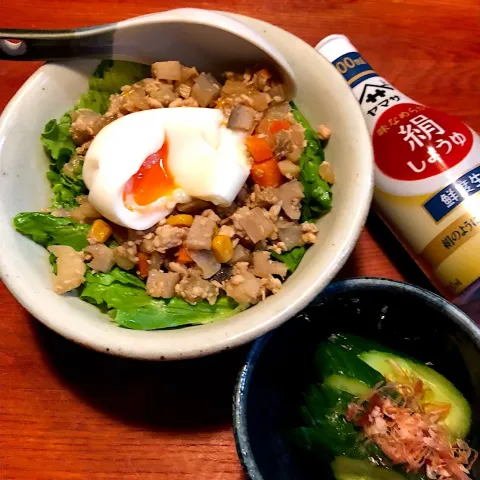 「ヤマサ 絹しょうゆ（200ml / 450ml）」を使ってみたSnapdishの料理・レシピ写真:コッケ〜コッコ丼💪🐔✨