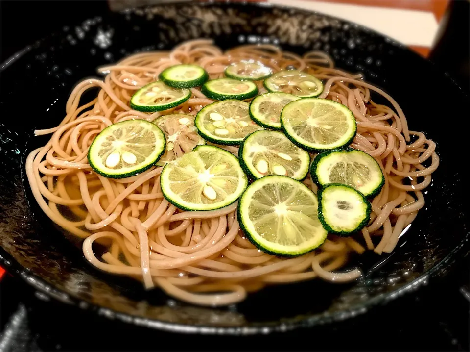 Snapdishの料理写真:冷たいカボス蕎麦|メイコさん