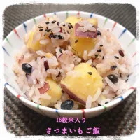 Snapdishの料理写真:とんちゃまの週末スペシャル弁当から…😆 16穀米のさつまいもご飯🍠💕