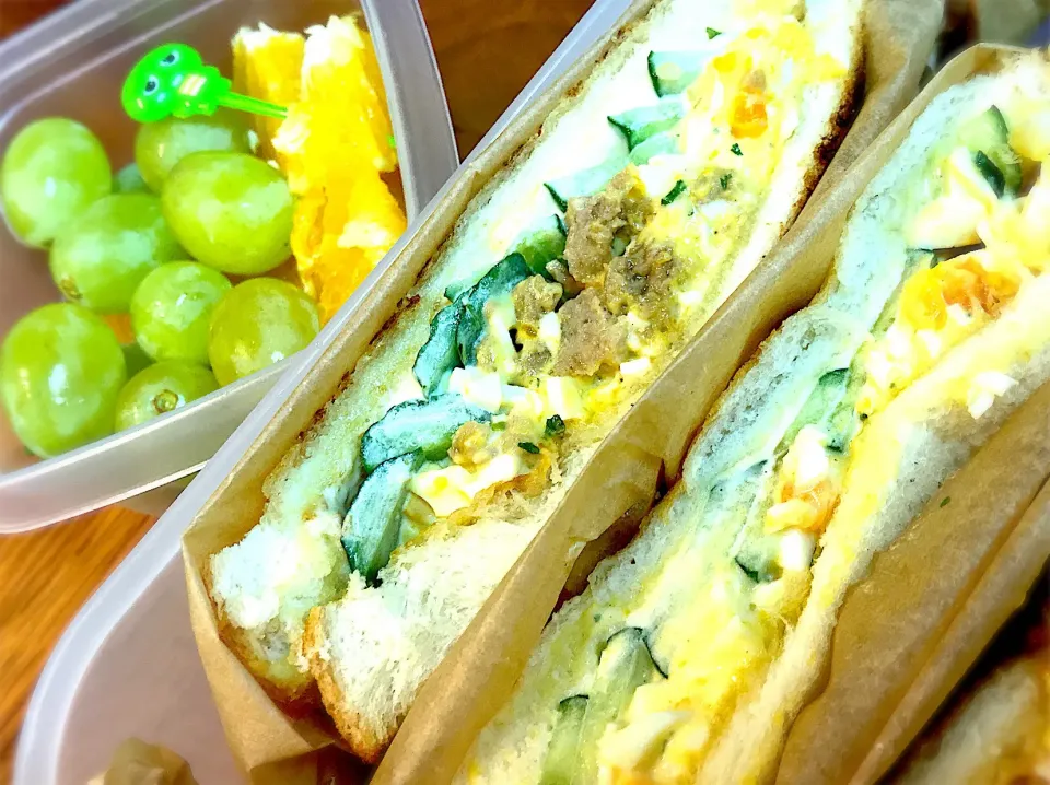 Snapdishの料理写真:サンドイッチべんと🥪|ちまさん