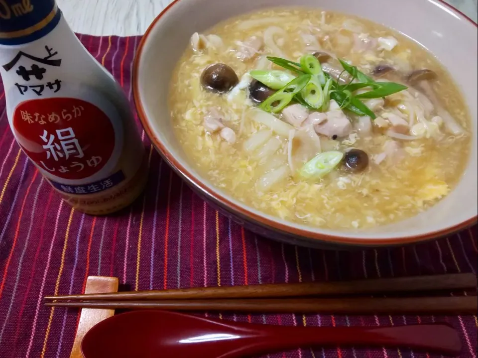 きのこたっぷり親子丼風あんかけうどん|真希さん