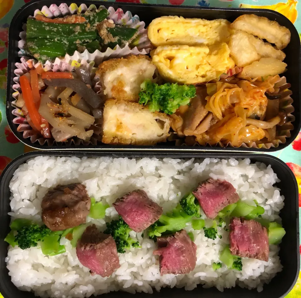 サイコロステーキ弁当|なつさん