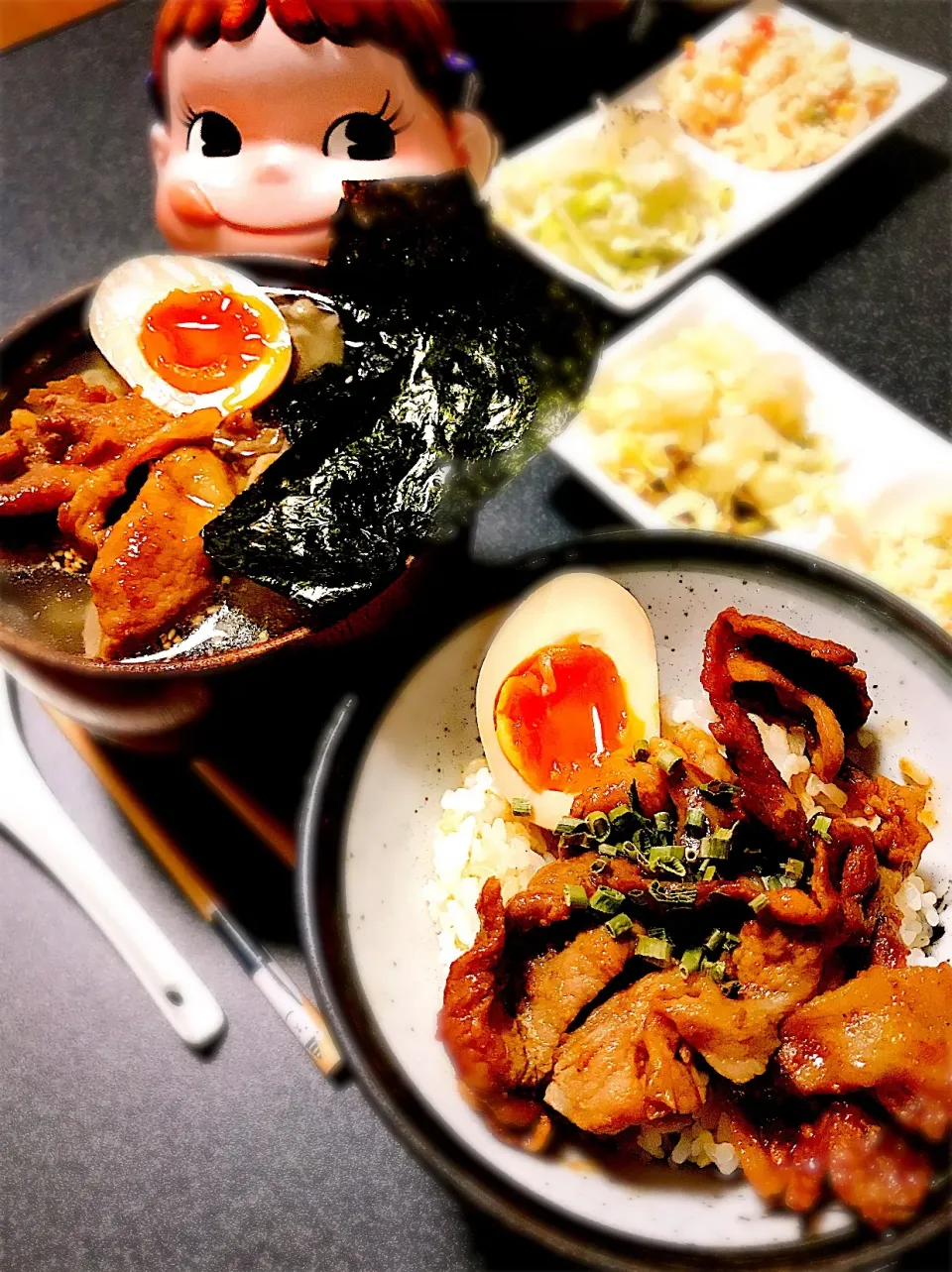 豚こまチャーシューで♡柚子胡椒塩ラーメン&チャーシュー丼。|ぽき。さん