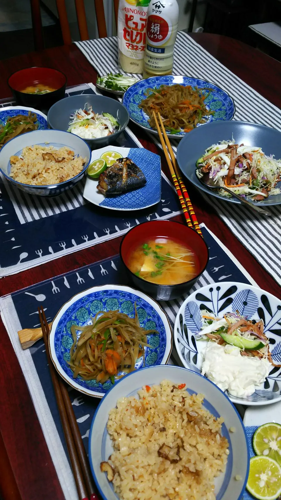 夕飯です。
*さごし塩焼き
*きんぴらごぼう
*ポテトサラダ
*味噌汁(豆腐、カイワレ大根)
*昨日の残り、炊き込みご飯|福島由美子さん