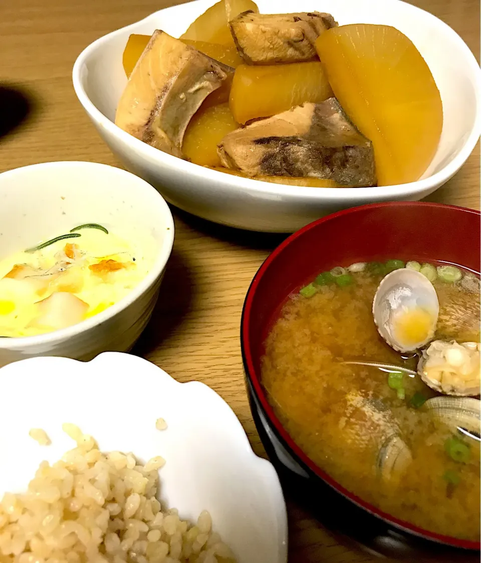 ぶり大根、茶碗蒸し、あさりの味噌汁|Masamiさん