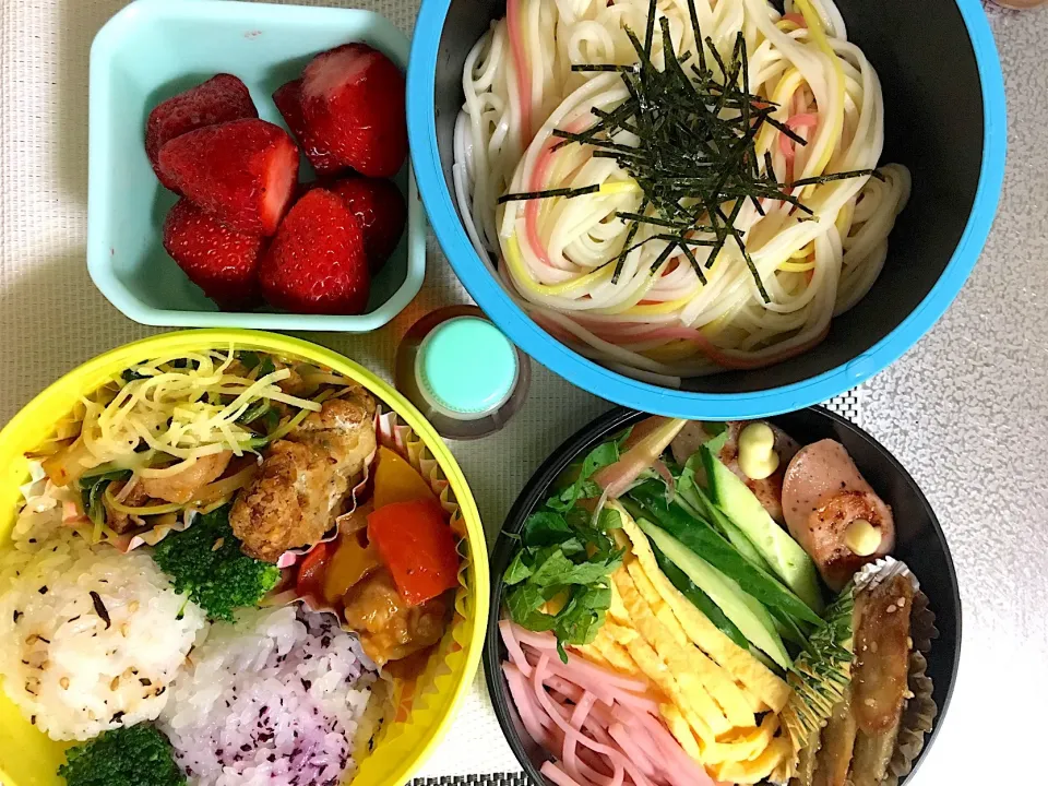 Snapdishの料理写真:冷や麦弁当|なつさん