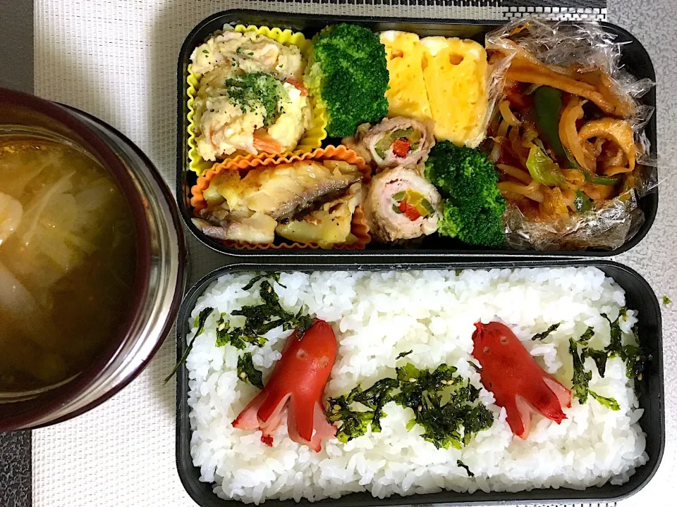 Snapdishの料理写真:タコさんウインナー弁当|なつさん