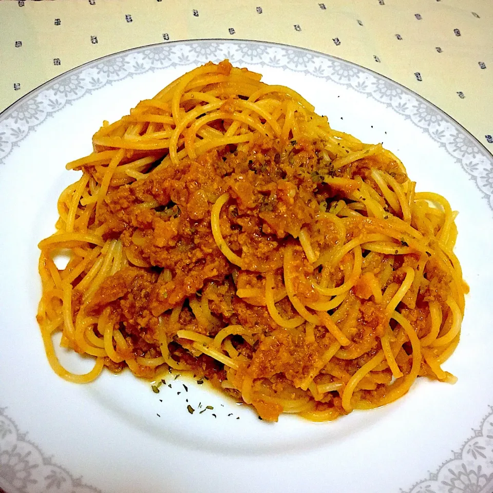 ロールキャベツの残りソースでボロネーゼパスタ🍝|ななさん