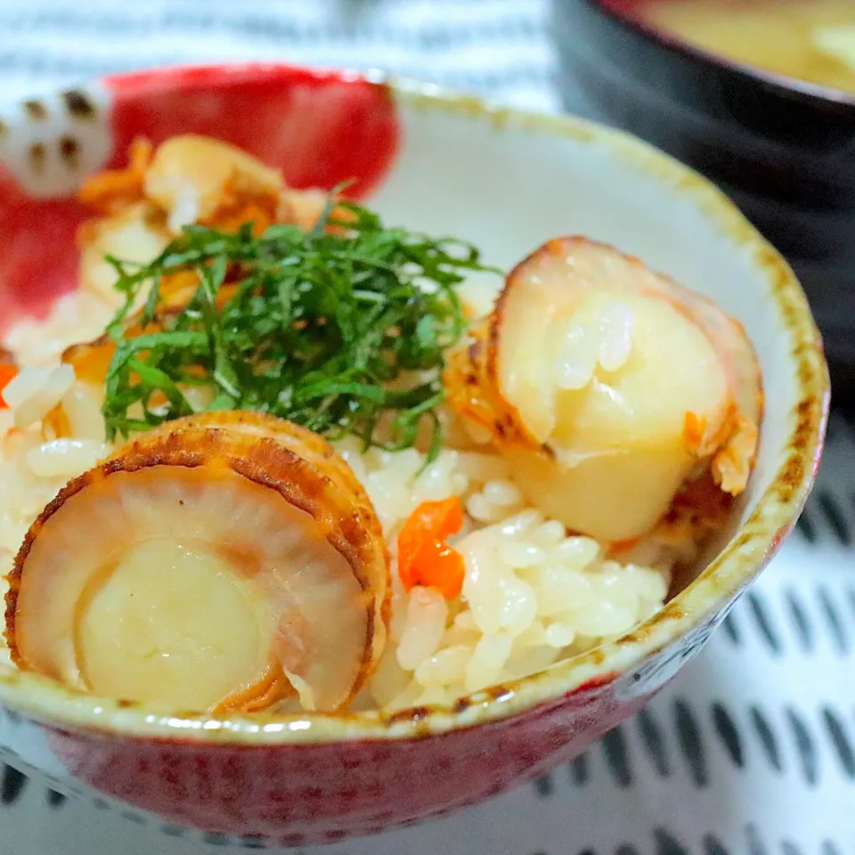 ベビーホタテの炊き込みご飯|まゆさん