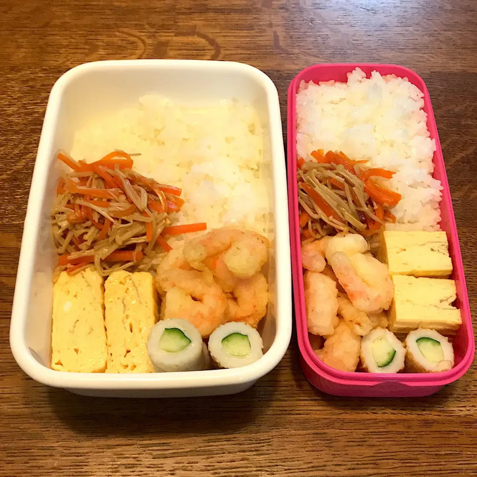 Snapdishの料理写真:小学生&予備校生弁当|tenoaさん