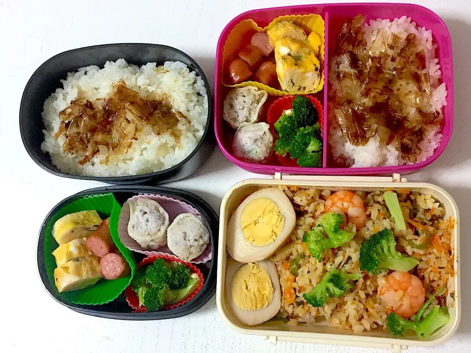 娘弁当×2 と、自分弁当|POCOさん