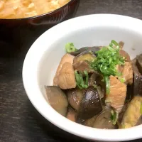 なすと鶏肉のバタポン炒め|Rさん