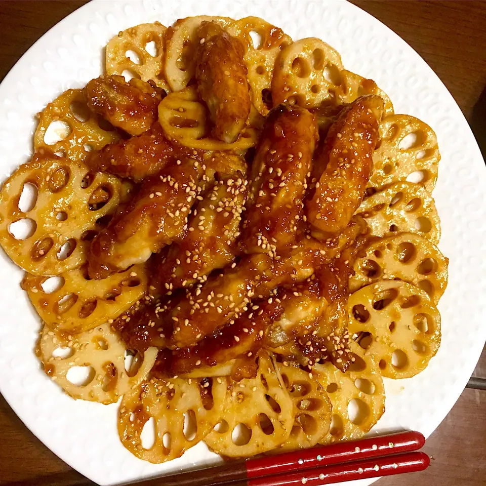 からあげビールさんの料理 お弁当にも◎ご飯が進む♪甘味噌鶏れんこん|みっこちゃんさん