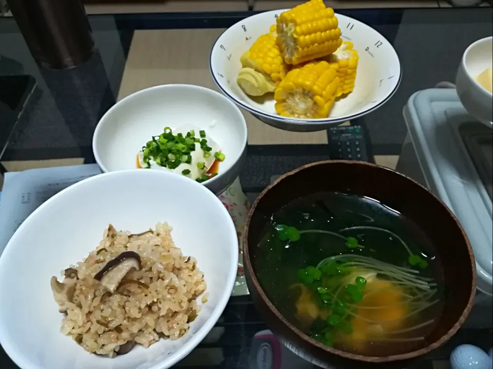 炊き込みご飯とささみのお吸い物|たらひろさん