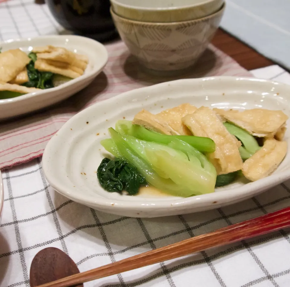 青梗菜とお揚げの炒め煮|麻紀子さん