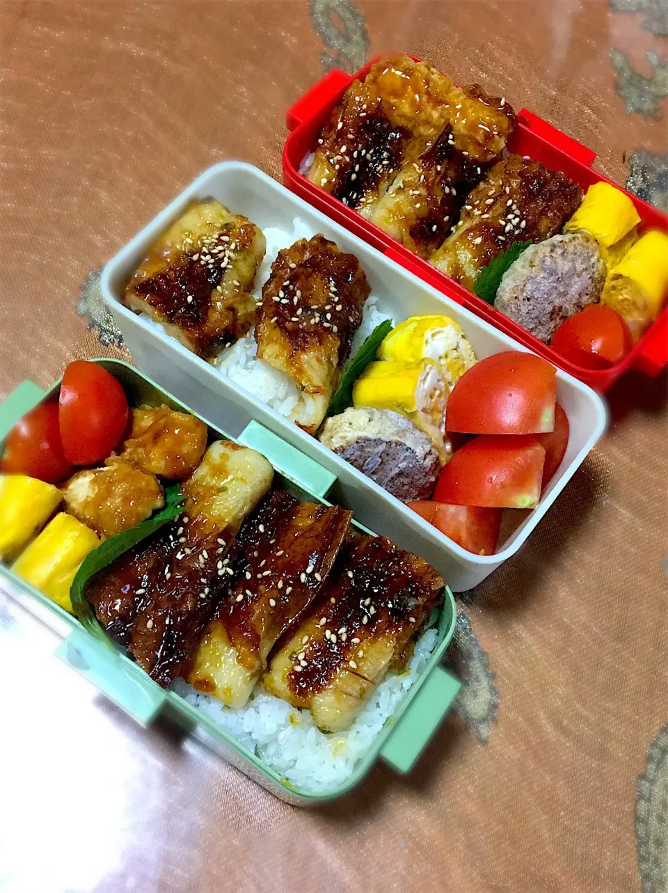 Snapdishの料理写真:#お米の友大集合  #お弁当 

10.2 主人と息子とワタシのお弁当🍱|renharuruさん