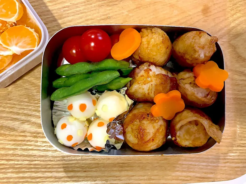 肉巻きおにぎり弁当  #年少さんお弁当|みどりっちさん