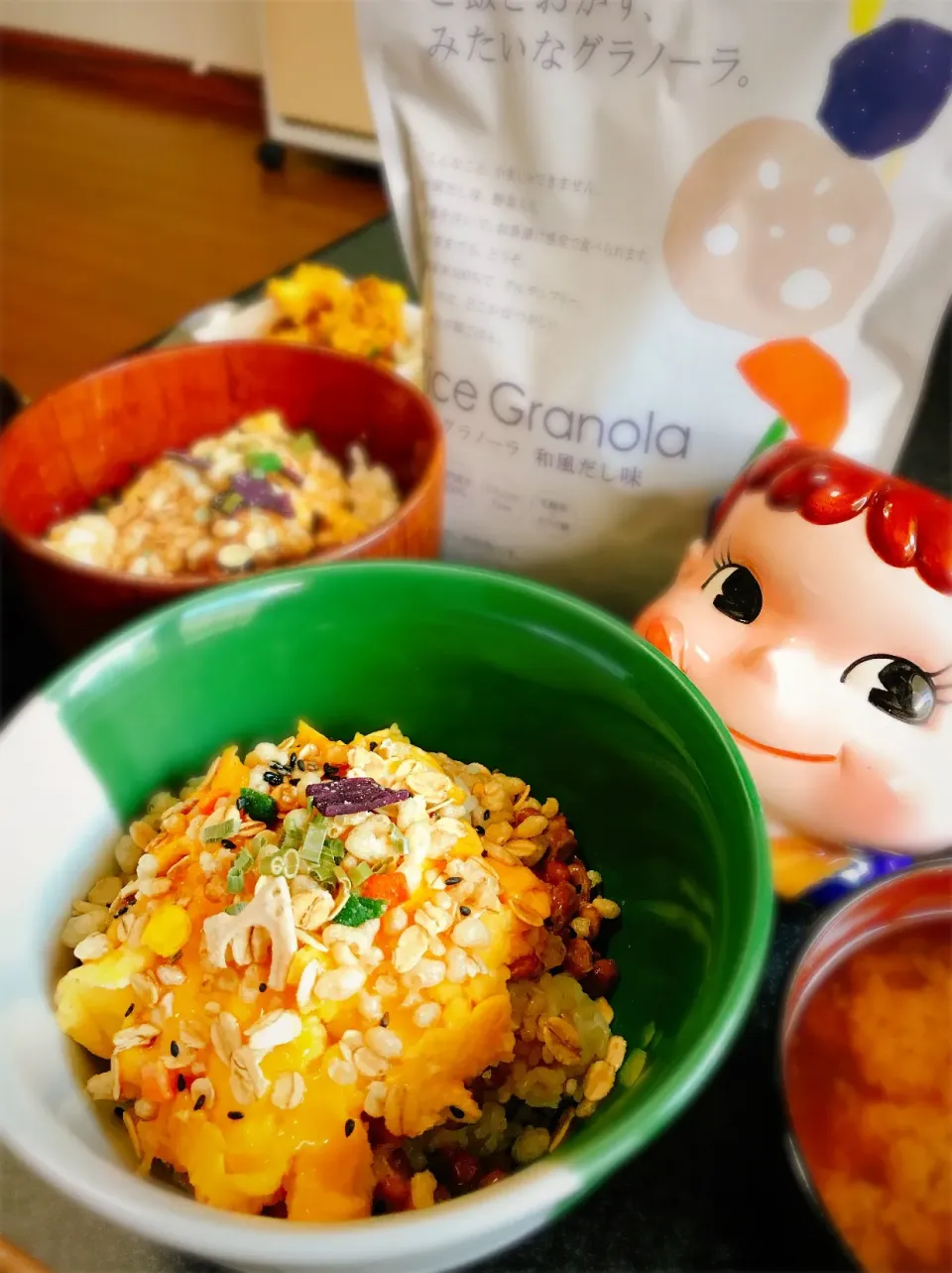 ライスグラノーラトッピング♡納豆たまご丼。|ぽき。さん