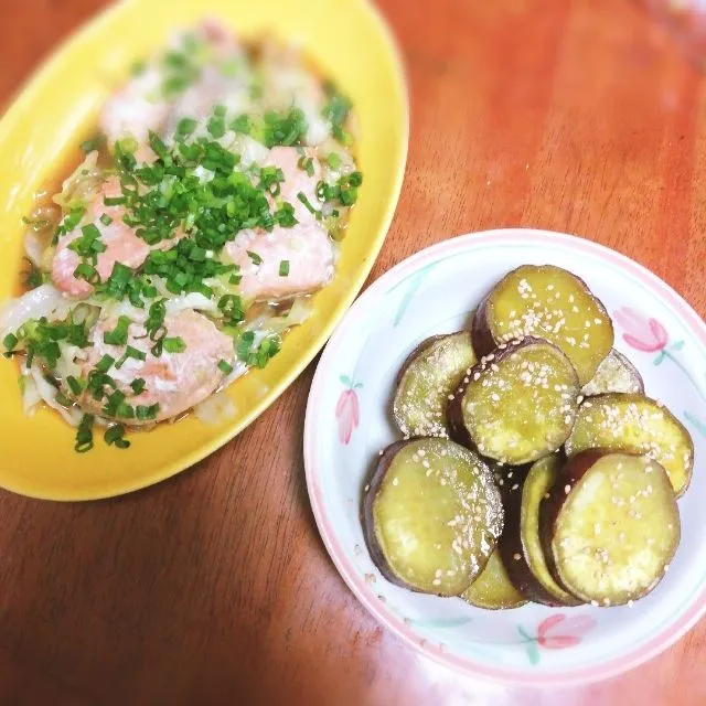 甘露煮、鮭キャベツ蒸し|asuさん