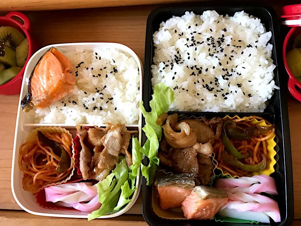 Snapdishの料理写真:10/2 大1 高1 お弁当
 #豚肉のしょうが焼き弁当|侑子さん