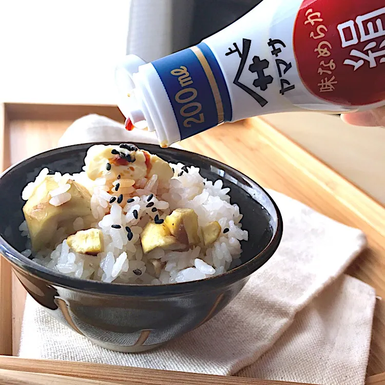 Snapdishの料理写真:栗ごはん🌰2杯目はバター➕醤油で♪|るん♪さん