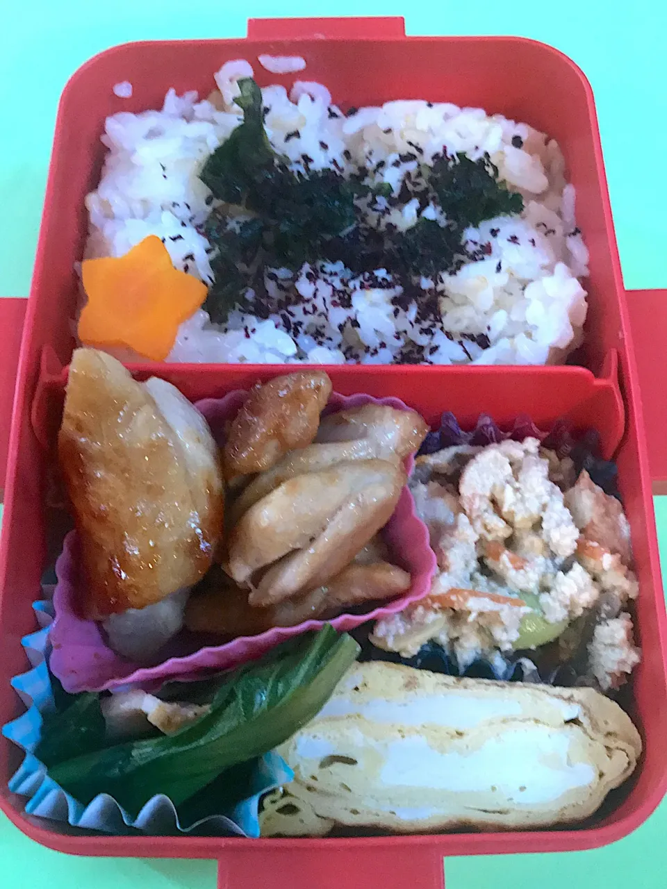 今日のお弁当 #絹しょうゆ  #中学生弁当  #obento  #お弁当  #lunchbox  #🍱|かれんさん