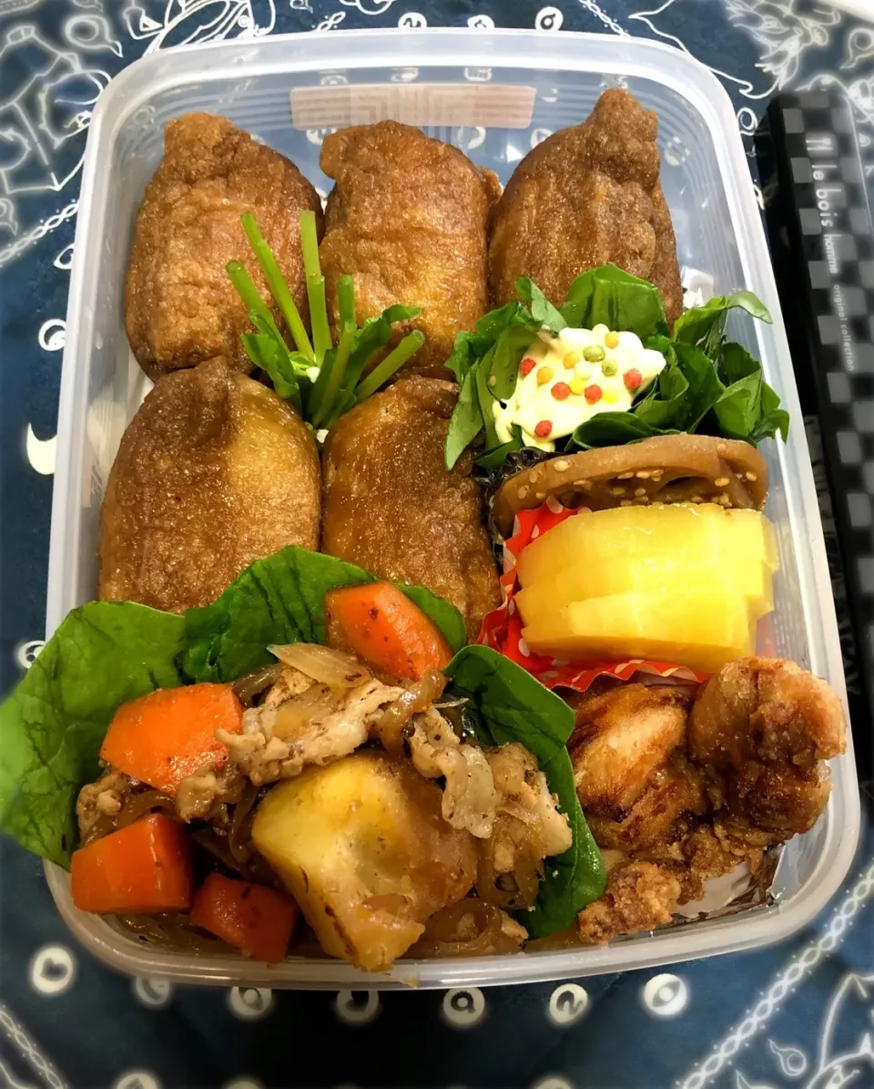 息子弁当…おいなりさん弁当|masasho's momさん