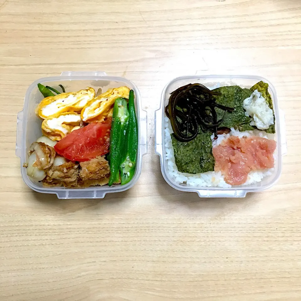 今日のお弁当‼︎ 4 October
 #お弁当  #弁当  #obento  #lunchbox  #お弁当記録  #実家のお母ちゃん  #とんかつ弁当|Yoshinobu Nakagawaさん